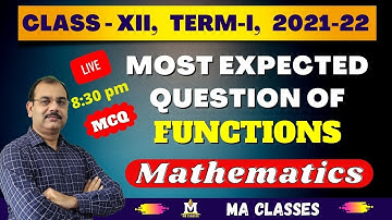 JAC Board, Class 12, Maths, Practice set , Term 1 | Relation & Function | MA CLASSES