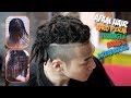 Straight hair dreads [dreadlocks] with Afro perm [Triangle box braids Dreadlocks] 레게머리 특수머리 드레드 히피부다