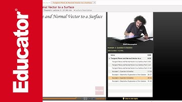 Multivariable Calculus: Tangent Plane & Normal Vector to a Surface