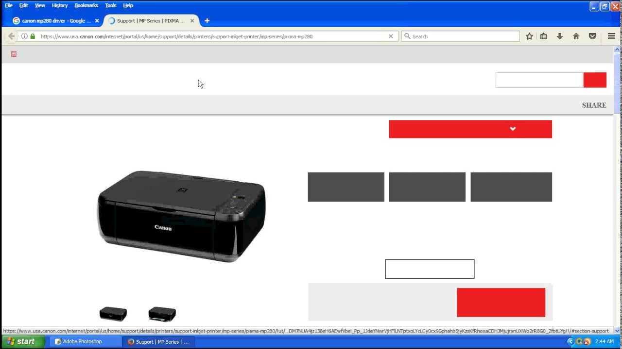 canon mp280 printer driver, - YouTube