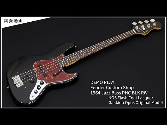 DEMO PLAY - Fender Custom Shop 1964 Jazz Bass PHC BLK RW [Black