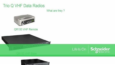 Trio Q VHF Data Radio – Advantages and New Features | Schneider Electric