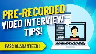 PRE-RECORDED VIDEO INTERVIEW TIPS, Questions & BRILLIANT ANSWERS!