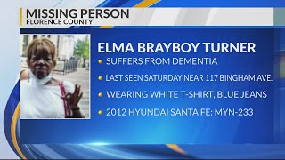 Florence County deputies search for missing woman who suffers from dementia