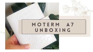 MOTERM PLANNER UNBOXING : Moterm pocket planner in cream croc