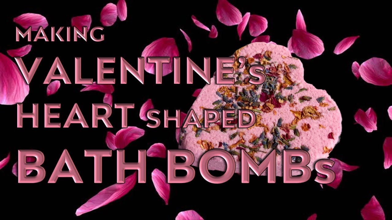 Heart Shaped Bath Bombs Made Using A Baking Ring | Standard Bath Bomb Recipe In Description