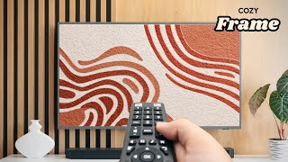 Cozy Frame Art – Minimalist Boho TV Display | Relaxing Wall Art for Your Home