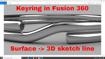 Keyring in Fusion 360 - 3D sketch line from Surfaces