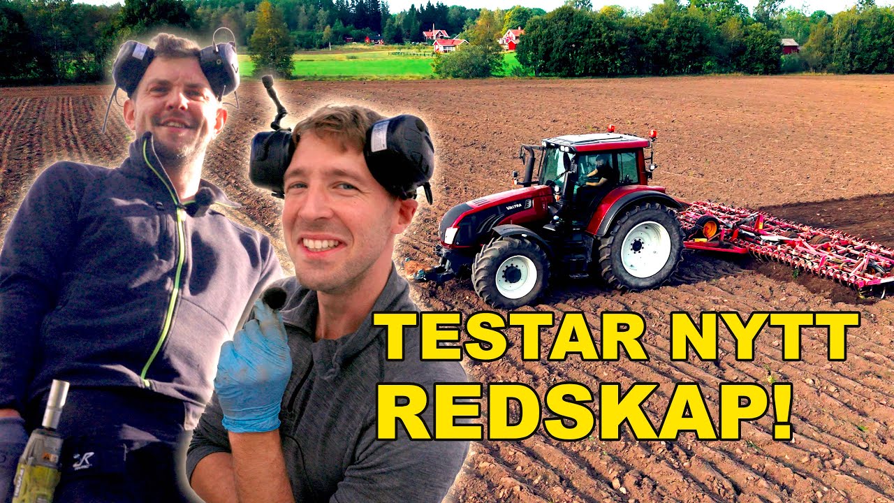 VIKTOR TESTAR NYA MASKINEN! Kör harven, plöjer, och testar Tallrikskultivatorn. Måste den byggas om?