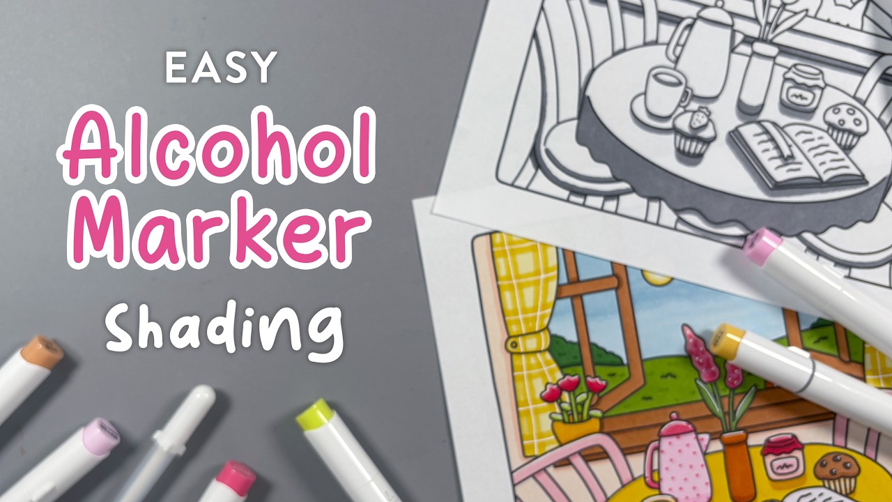 How to Shade with Alcohol Markers: Easy Tips for Beginners | Cozy Coloring for Adults