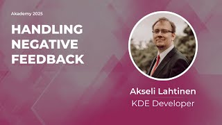 Handling Negative Feedback - Akseli Lahtinen