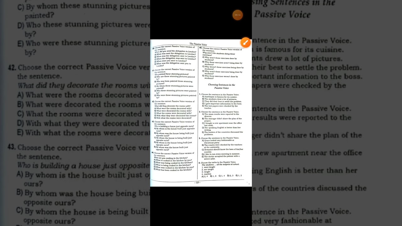 Dim 2023 yeni test toplusu /Choose the correct sentences ind the Passive Voice qayda izah ve test