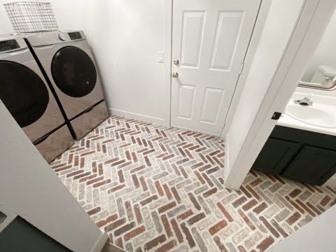 How To Tile A Bathroom Floor Brick Pattern?