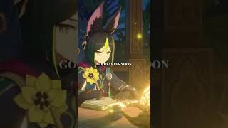 Tighnari Greeting Voicelines Good Morning Afternoon Evening Night