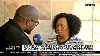 Minister Angie Motshekga on the Second Chance Matric Programme