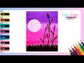 Cómo dibujar un PAISAJE con ACUARELA fácil - dibujos fáciles Paso a paso