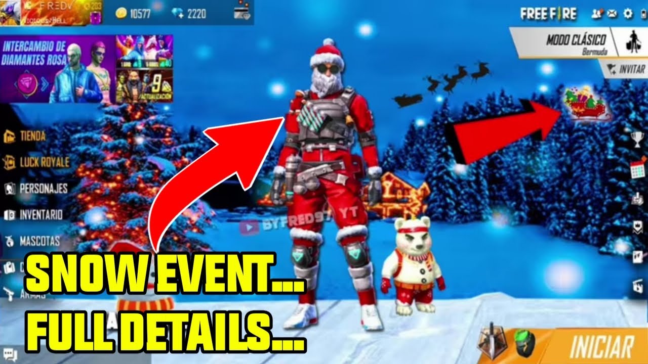 Snow Map In Free Fire Fire Snow Event Full Details New Christmas Event In Free Fire Youtube