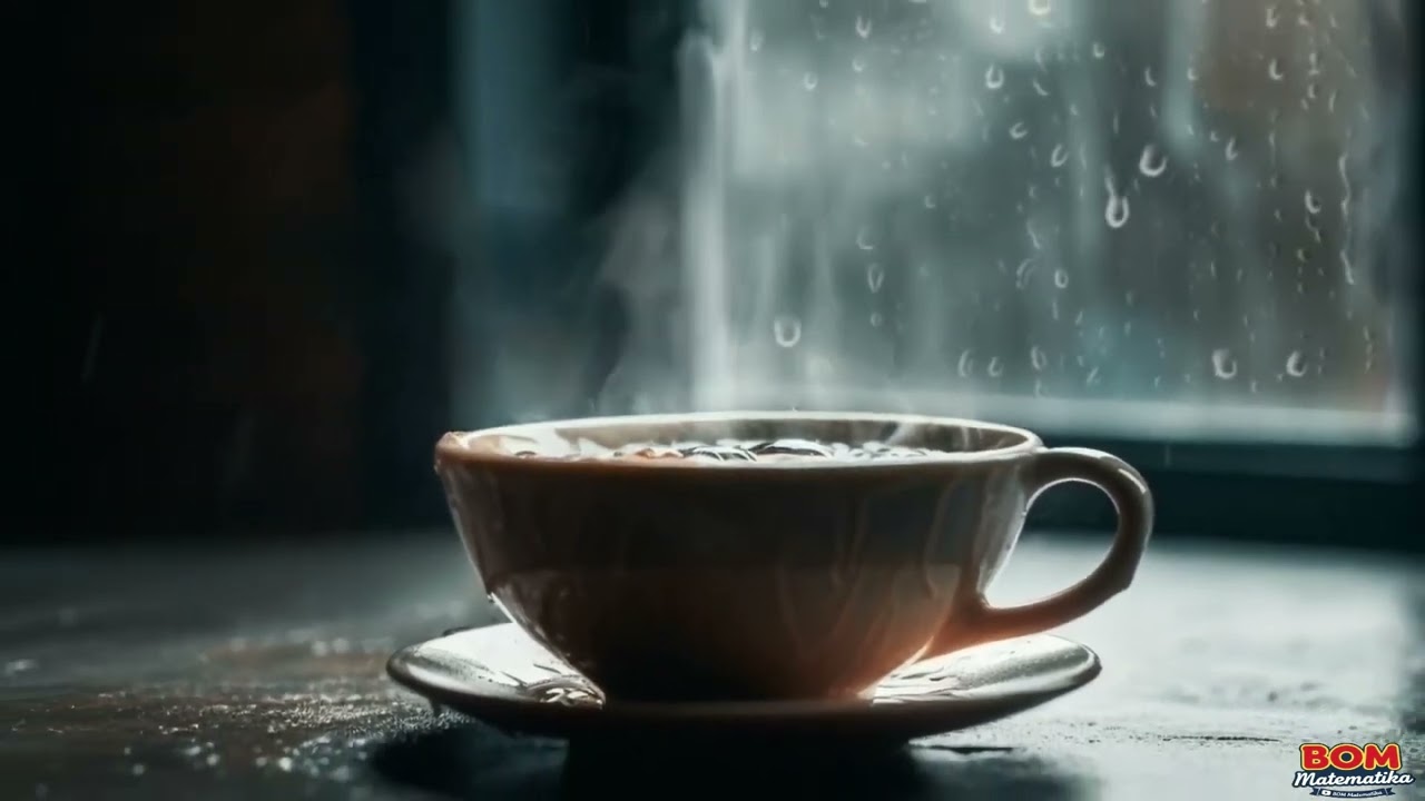 Secangkir Kopi Panas Saat Hujan Background Video | Gelas Berasap | Full HD | No Copyright