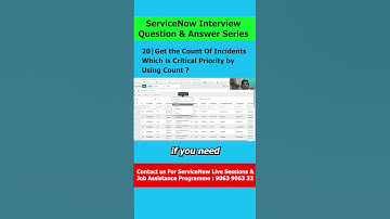 20 | Get the Count Of Incidents Which is Critical Priority by Using Count ? ServiceNow By Veda Tech
