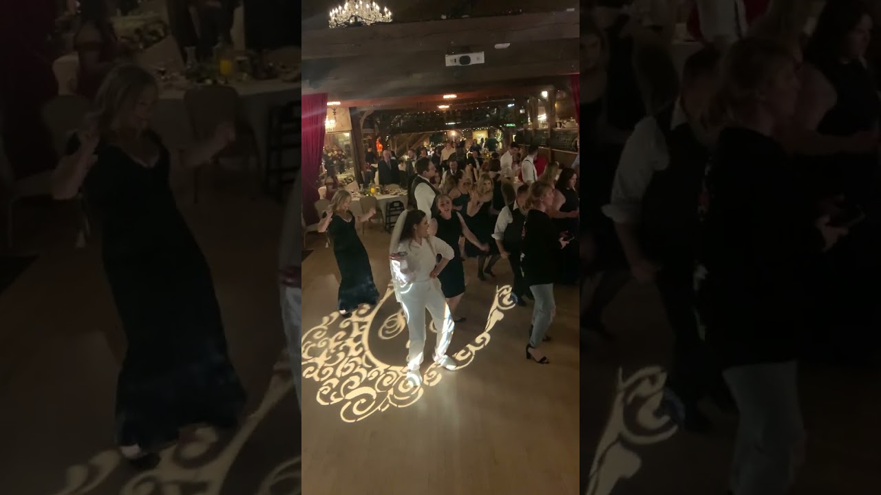 Gobo projector for Kristen's wedding reception at at Bill Miller's Castle, in Branford, CT.