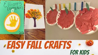 FALL CRAFTS 🍁 | 3 Easy Fall Crafts for Kids