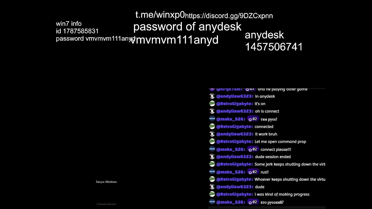 Chat Uses Windows XP With Anydesk +win7 bonus