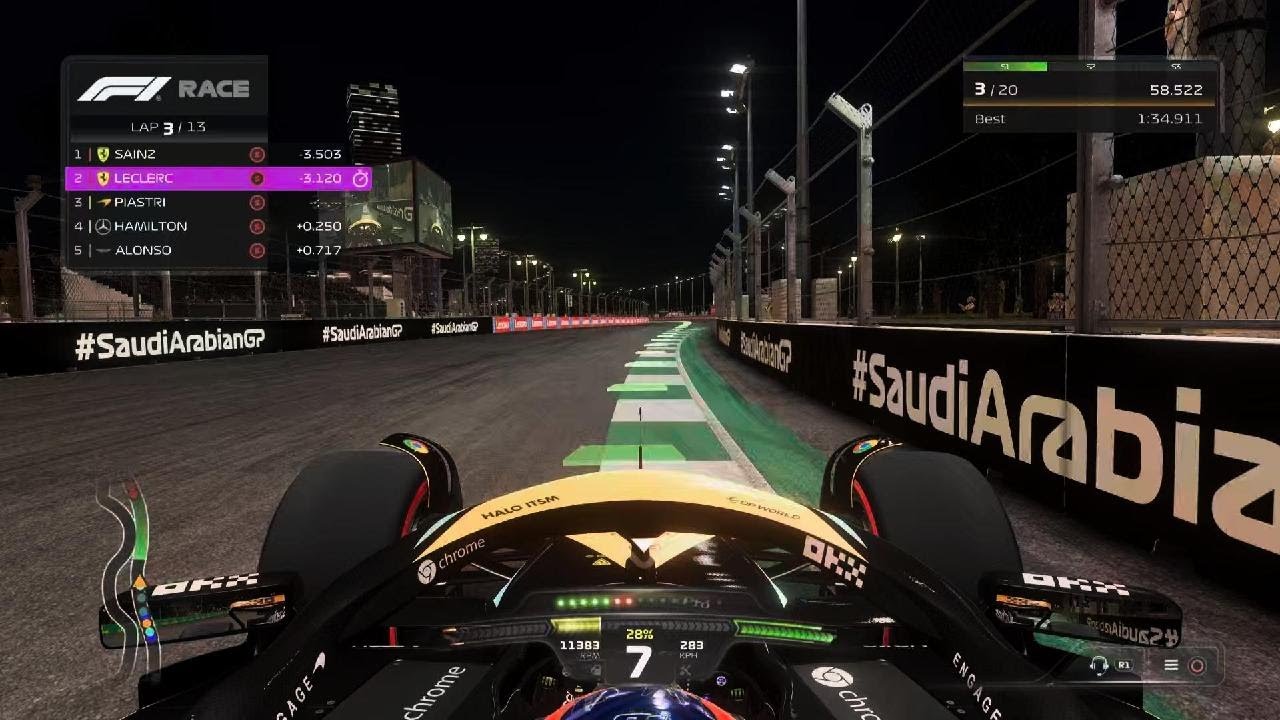 F1 23 Oscar Piastri Saudi Arabia PS5 PRO Samsung S95D OLED
