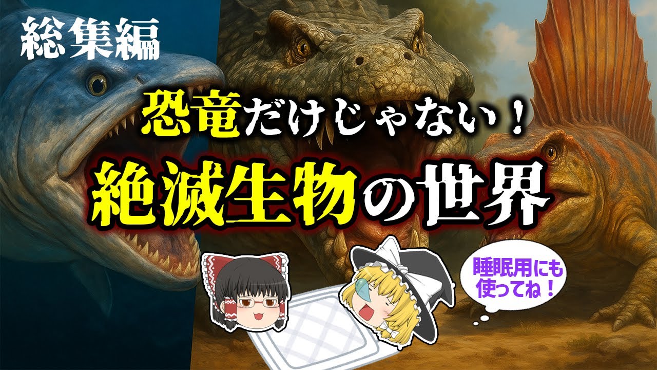 【睡眠用・ゆっくり解説】「恐竜だけじゃない！」─絶滅巨獣の怪物たち4選【広告最初のみ　途中広告なし】