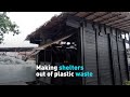 Recyclers convert plastic waste into building blocks