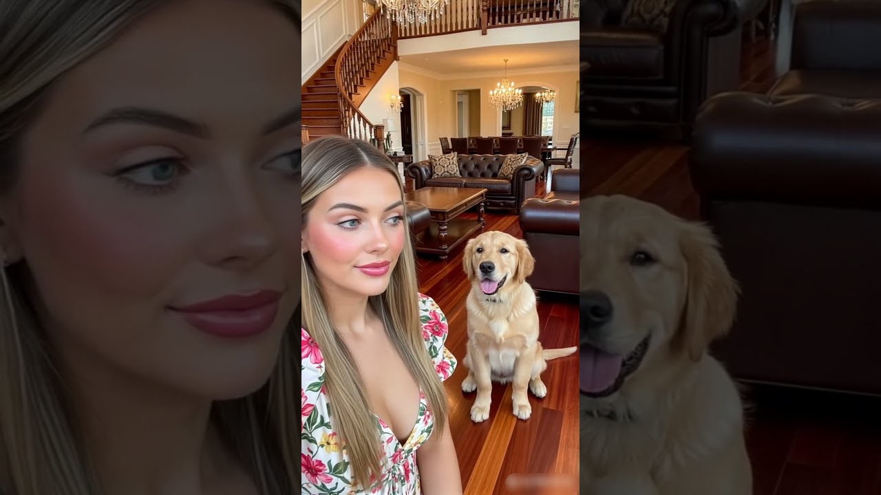 "Golden Moments in a Cozy Home 🏠🐶" 