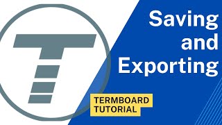 Saving and exporting