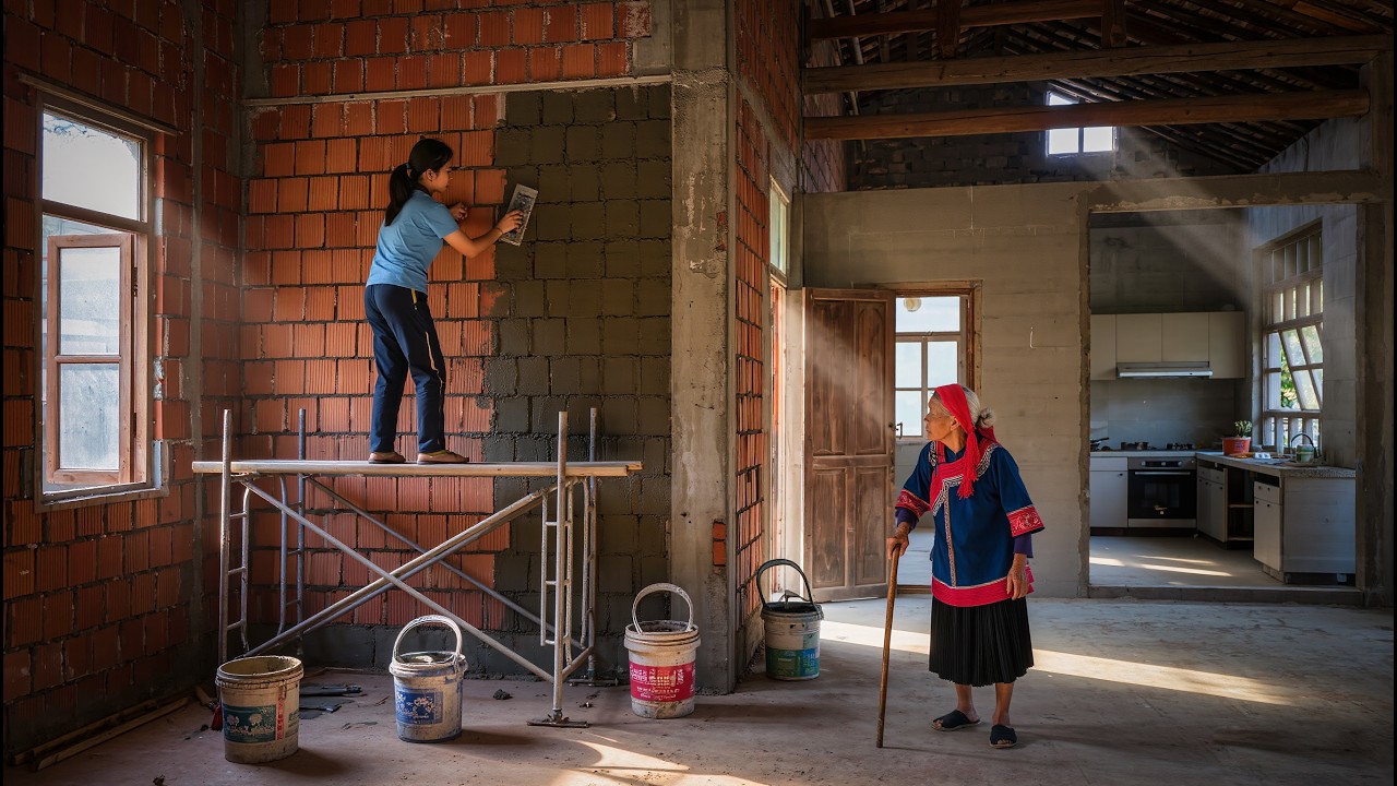 Талантливая девушка ВОССТАНОВИЛА старый дом для пожилой женщины.