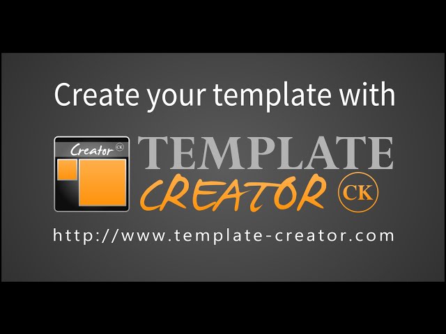 Template Creator CK 3 - Overview, simple demo, create your Joomla template in 8 minutes
