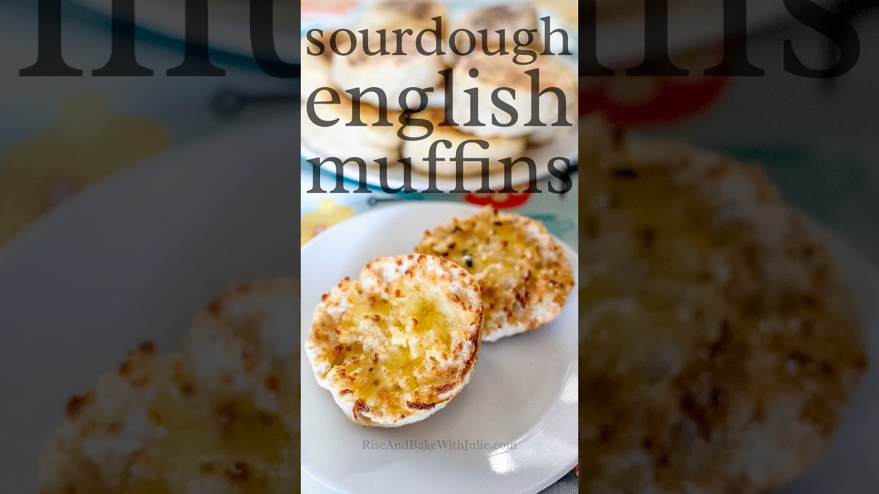 Sourdough bread is hard, but not these sourdough English muffins are NOT! #sourdough