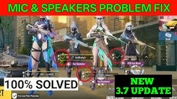 100% Fix Mic To Speaker glitch in Bgmi 3.7 update  Mic glitch problem Bgmi Mic glitch pubg