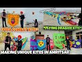 Making biggest 12 tawa pipa kite  in amritsar 2024 dragon kite in punjab   unique kites