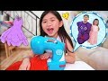 制作公主裙？縫衣機做服裝 過家家遊戲 短劇~Kids Pretend Play Making Princess Dress w Sewing Machine！