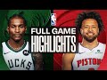 BUCKS At PISTONS FULL GAME HIGHLIGHTS December 6 2025 