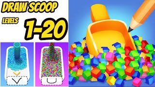 Draw Scoop Game Levels 1 - 20 Gameplay Walkthrough | (IOS - Android) screenshot 1