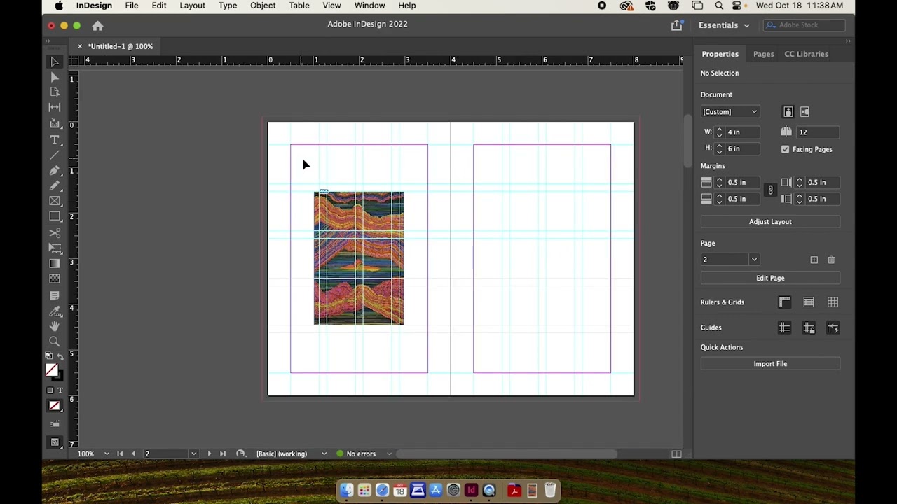 Setting up an Indesign file to create a zine