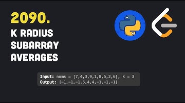 Leetcode | 2090. K Radius Subarray Averages