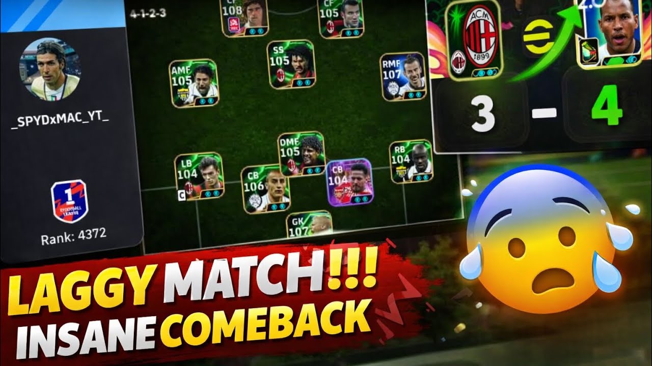 What A Match 🔥 | What A Comeback 😎 | Instance Laggy Match 🥶 #efootball 