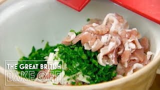 How To Make The Filling For Pork Pies With Paul Hollywood Pt 2 The Great British Bake Off