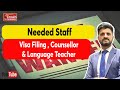 Hiring!! Hiring!! - Vacancy For Visa Filing, Counsellor &amp; Language Teacher | Crown Immigration Jobs