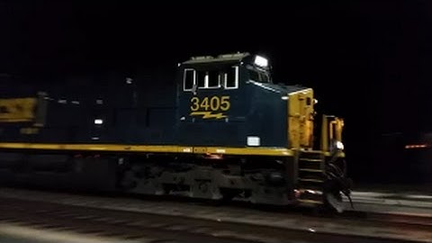 [CSXT]3405 GE ET44AH & 929 GE ES44AH Leads Fast Moving Q410-14 With FA LOUD & CLEAR Fay NC