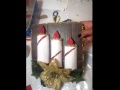 Adorno navideño /Velas con tubos de papel muy fácil / Christmas candles with cardboard tubes