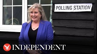 Conservative London Mayor candidate Susan Hall casts vote in local election