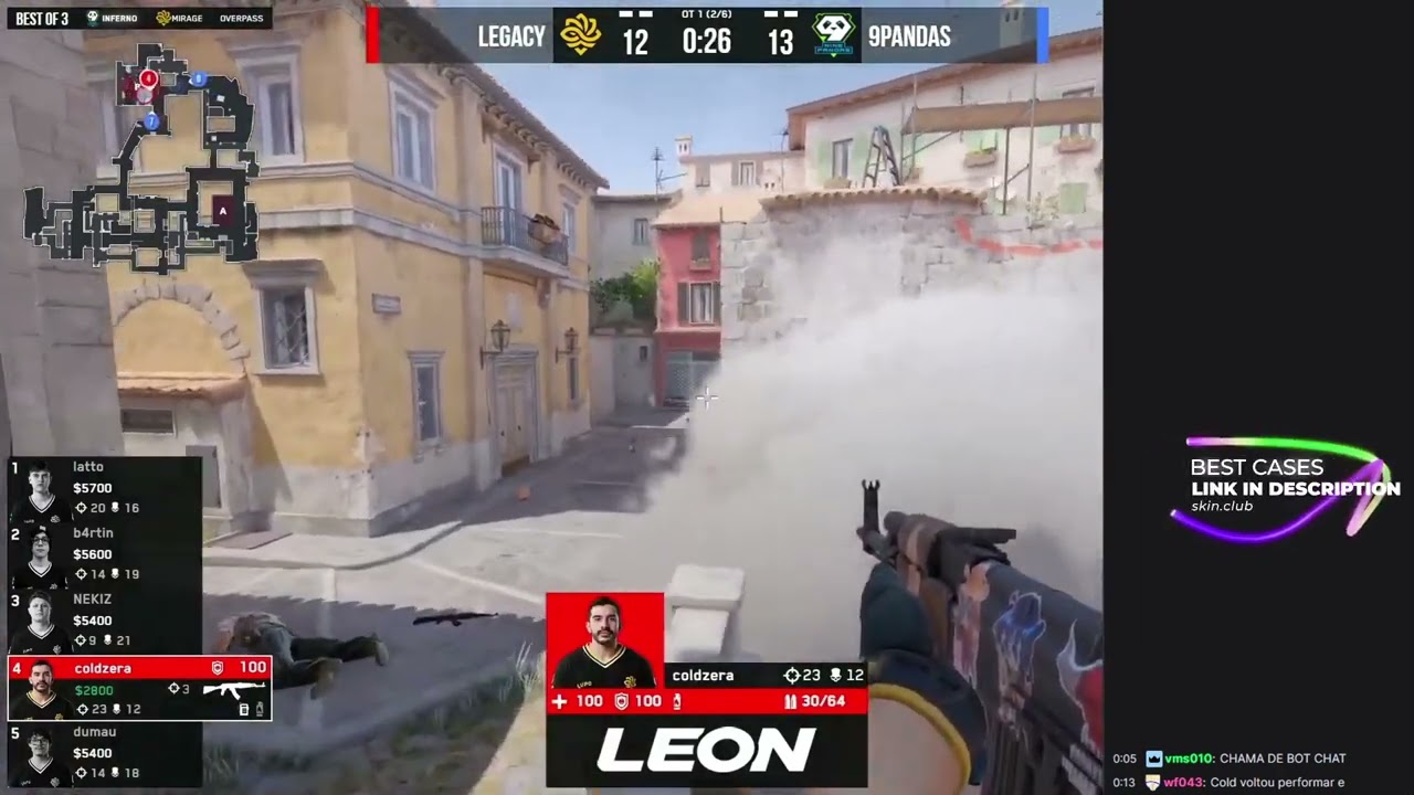 twitch reacts to Coldzera - Ace + 1vs3 clutch! (CS2)