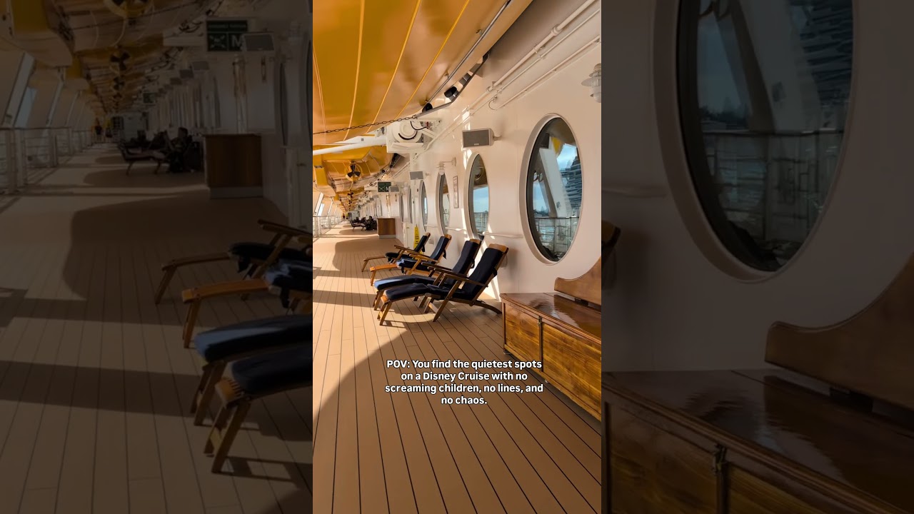quiet spots on Disney Cruises do exist! I love the promenade deck!