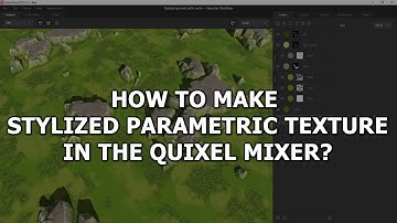 Quixel Mixer stylized rocks and grass in 10 minutes with procedural material.